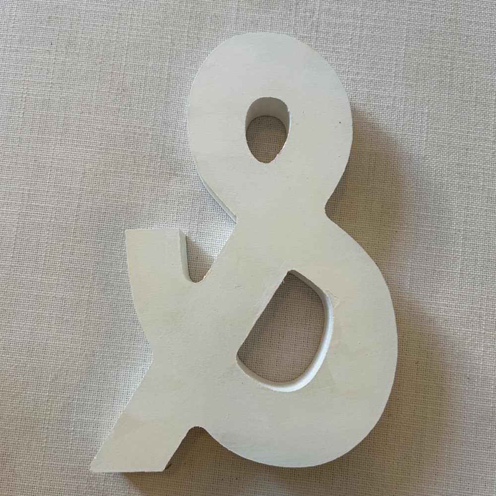 Michaels White Ampersand Decor